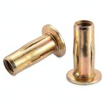 uxcell 5/16-18 Multi-Grip Rivet Nuts Gold Zinc Plated Carbon Steel-0